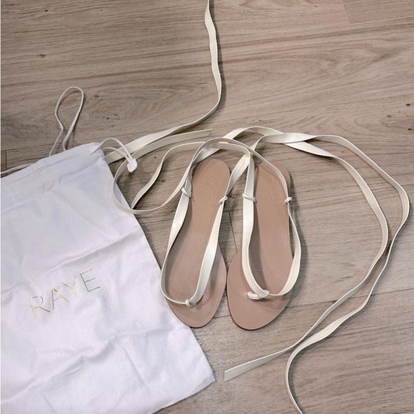 Raye Cream Lace-Up Sandals - Picture 6 of 8